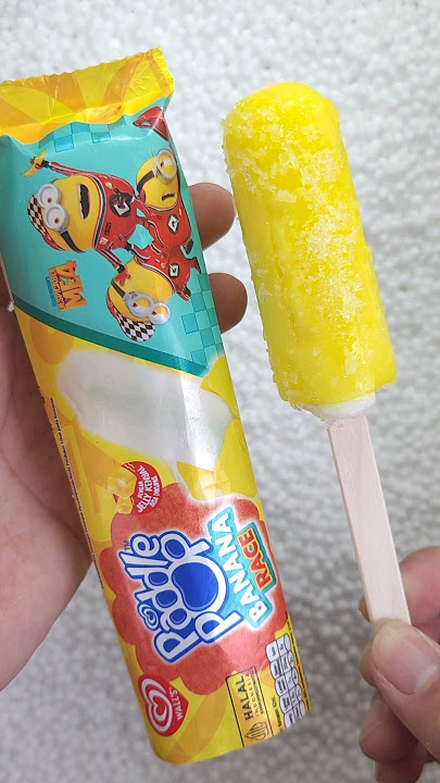 mencari dan menemukan jajanan es krim paddle pop minion race di dalam kardus #jajanan#minions#eskrim