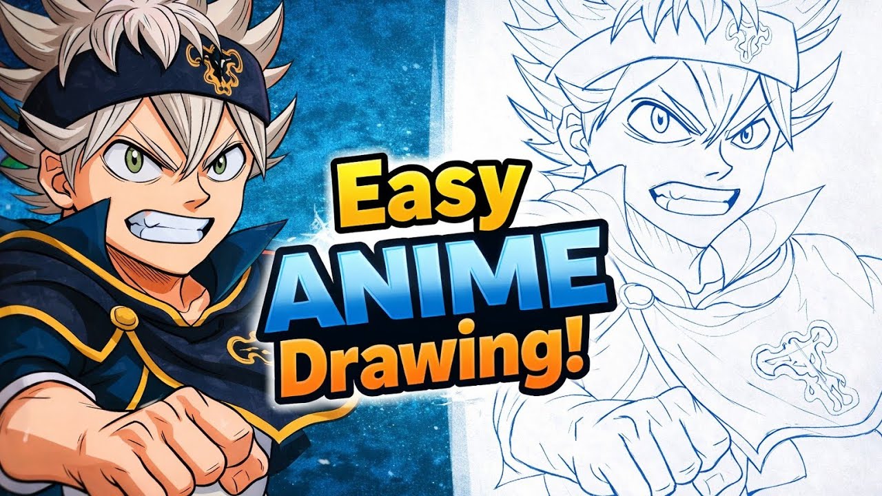 How to Draw Asta from Black Clover 🔥 | Pen Drawing Tutorial - YouTube