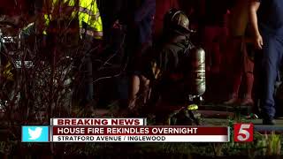 Fire Rekindles At Inglewood Home