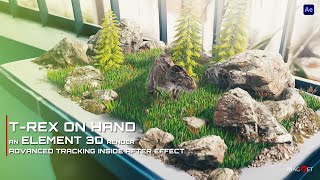 T-REX on hand II Tracking Tutorial Teaser II Element 3D render II After effect