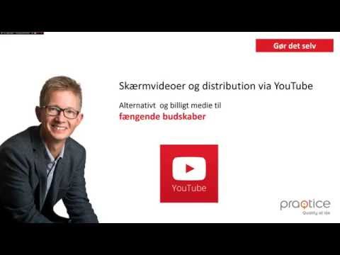 Skærmvideoer og distribution via YouTube