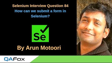 Selenium Interview Question 84 - How can we submit a form in Selenium?