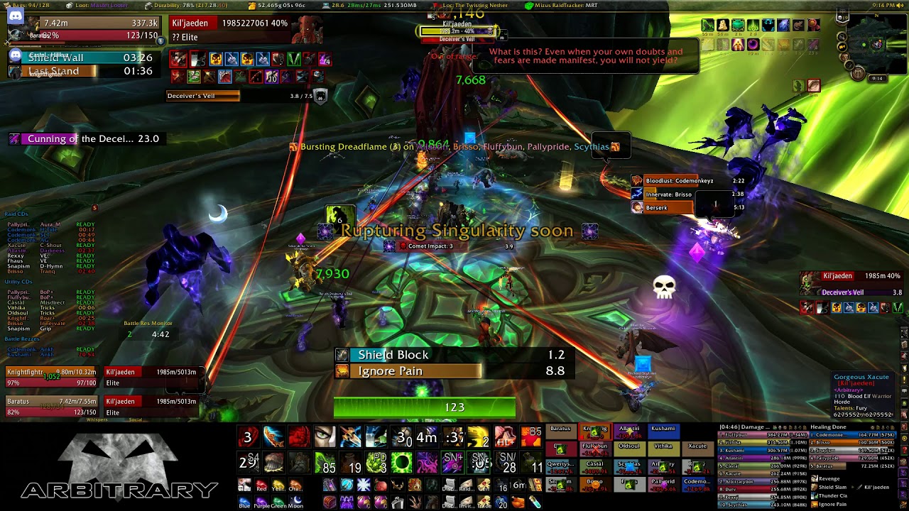 Arbitrary - Barthilas Horde - Heroic Kil'Jaeden First Kill