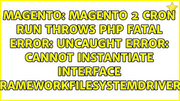 Magento 2 Cron Run throws PHP Fatal error: Uncaught Error: Cannot instantiate interface...