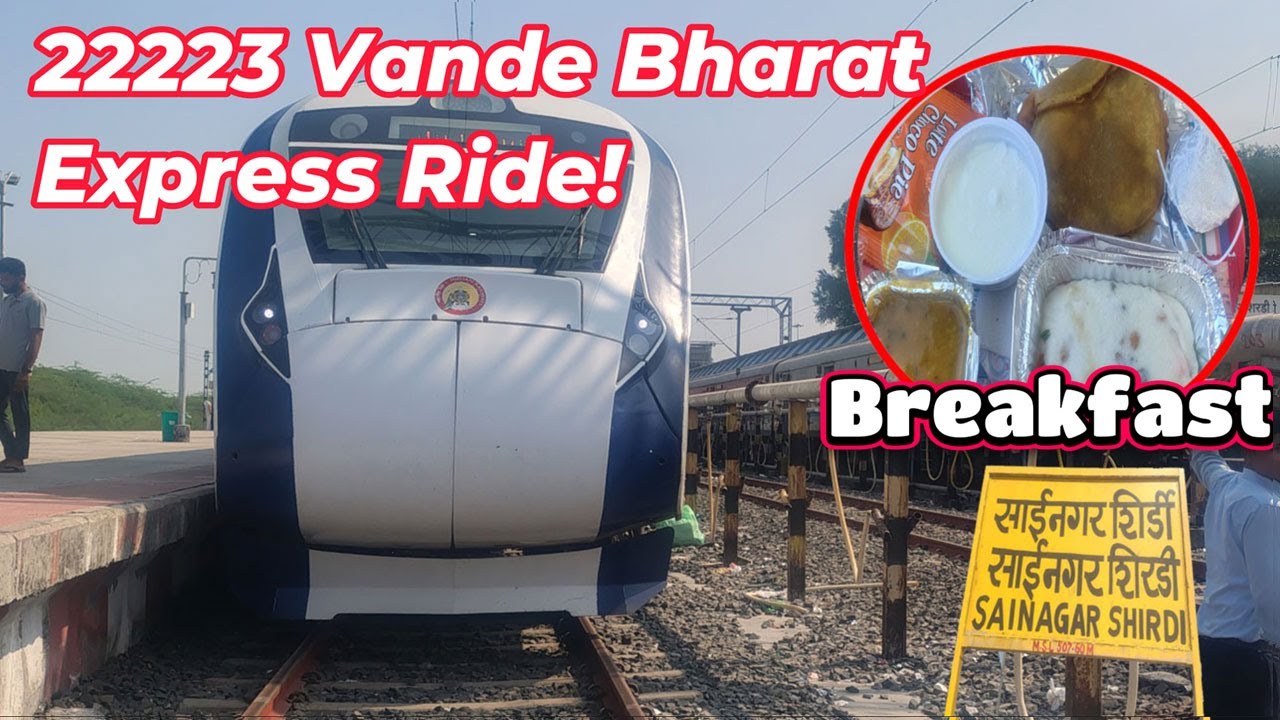 First Ride on the 22223 Vande Bharat Express 😋 Full Journey vlog from ...
