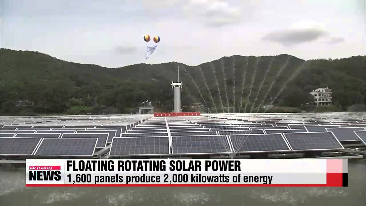 World′s first floating solar power plant in operation in Korea 물 