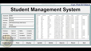 How to Create a Student Database Management System with MySQL and Treeview in Python - Part 1 of 3