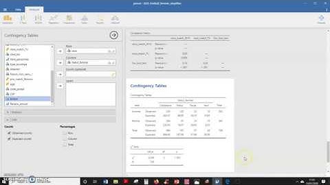Comment faire un Chi2 avec JAMOVI