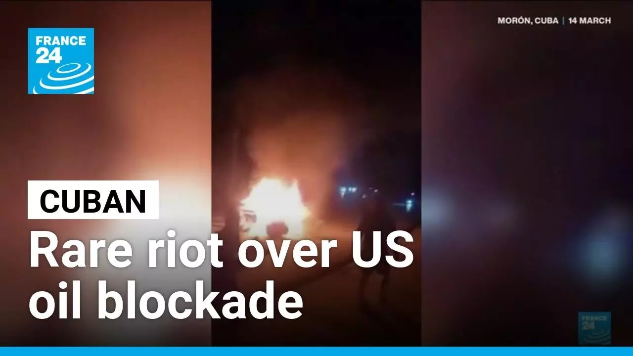 Cubans take to the streets and attack Communist Party office in rare riot over blackouts