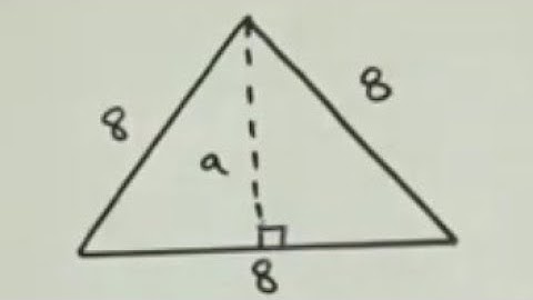 Find the altitude of an equilateral triangle of side 8 cm.