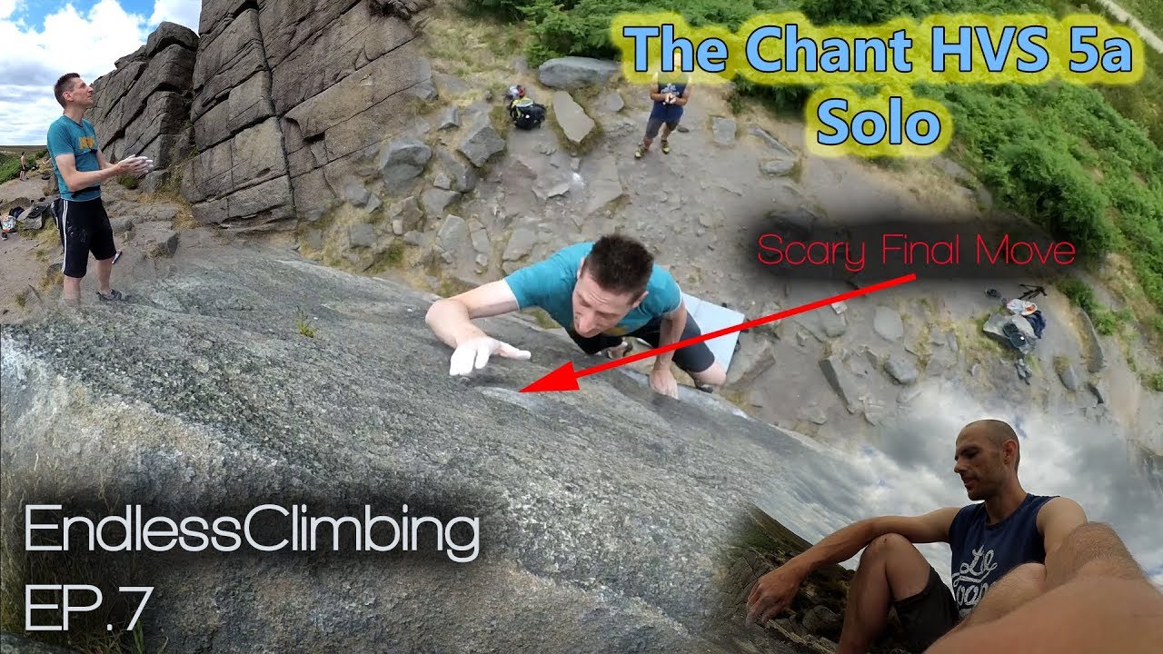 Ep.7 - Gritstone - The Chant HVS - 5a Solo - Scary top move for Neil.