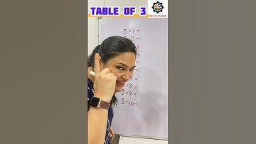 🤓Easy Trick to Learn Table of 3/Multiplication Table of 3/ Maths Tables/#shorts #maths #viral