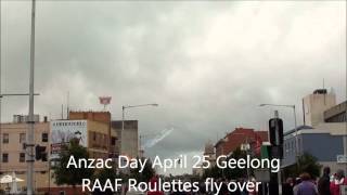 Anzac Day Fly Over Geelong RAAF Roulettes