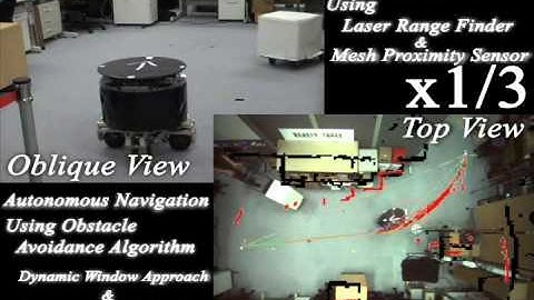 Mobile robot with proximity sensor for objects detection