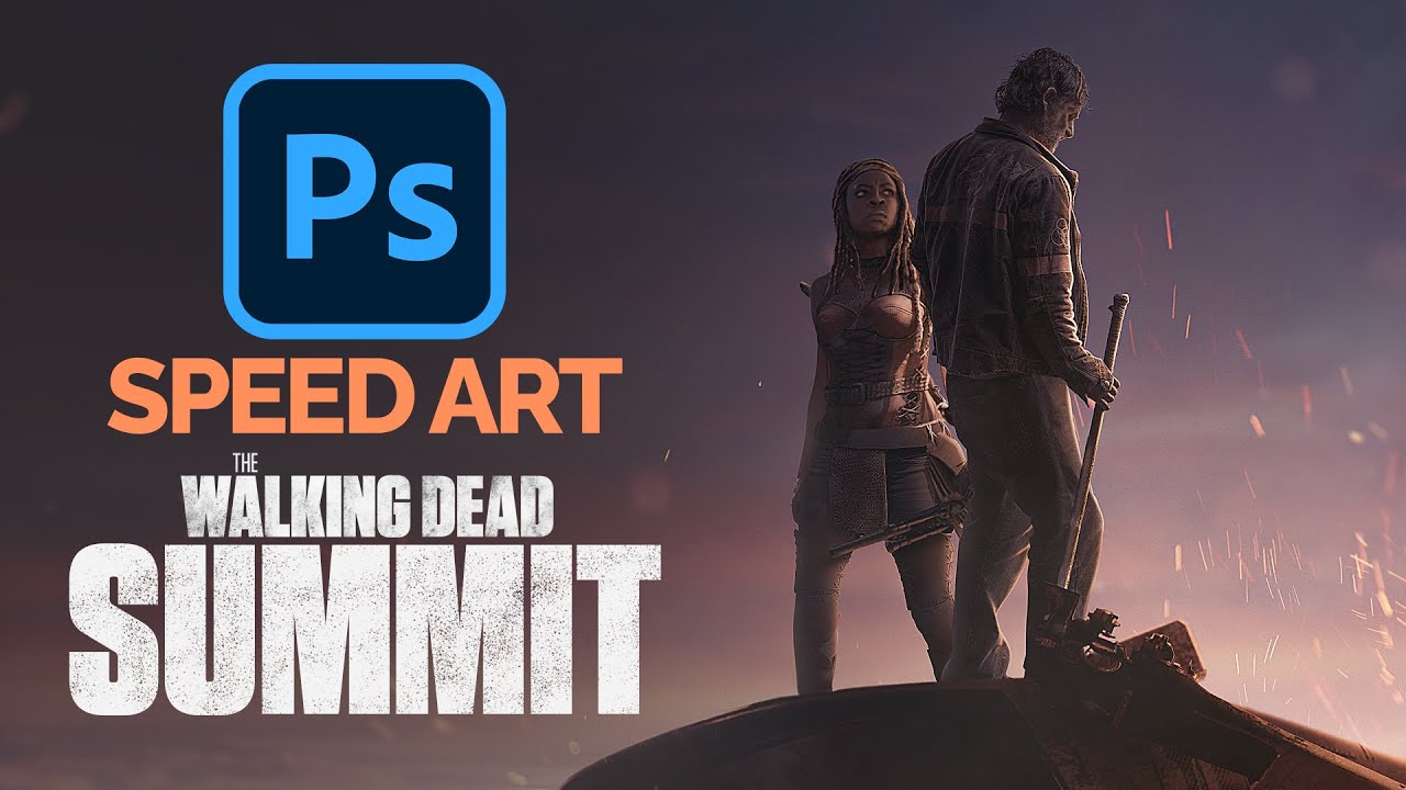 Twd Summit Rick & Michonne Summit TWD | Photoshop Speed Art - YouTube