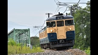 篠ノ井線　しなの鉄道　115系　S16編成スカ色　安茂里にて　20180906