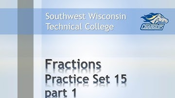 Math Review  - Fractions Chapter Practice Set 15 "Intro to Adding or Subtracting Fractions Pt 1"