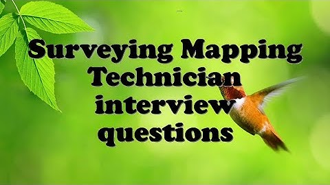 Surveying Mapping Technician interview questions