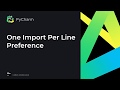 How to enforce One Import Per Line in PyCharm