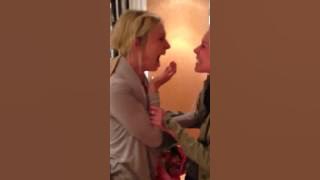 Surprise visit for sister's birthday