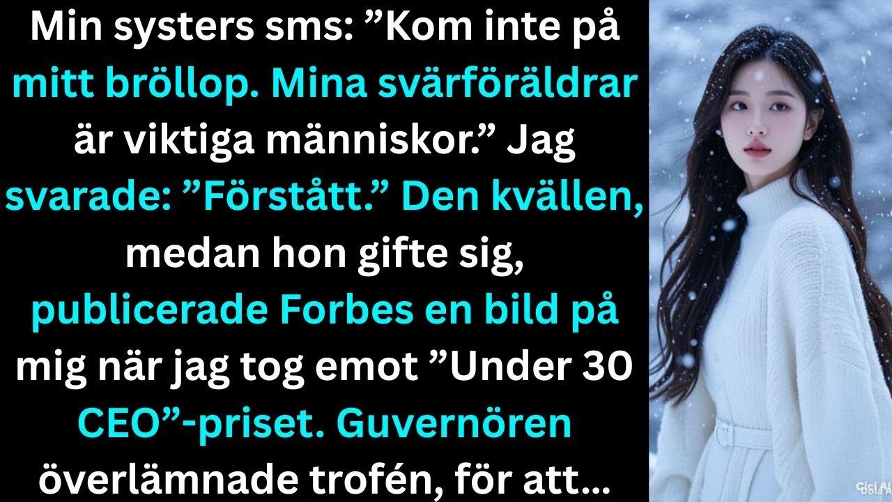 Min systers sms: ”Kom inte på mitt bröllop. Mina svärföräldrar är viktiga människor…”