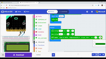 Micro bit 20: Dispaly the Temperature and Humidity on the I2C 1602 LCD Screen