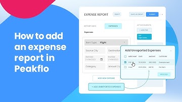 How to add an expense report in Peakflo?