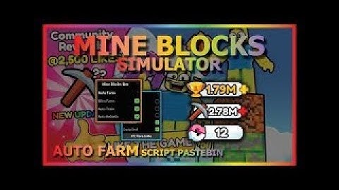 MINE BLOCKS SIMULATOR Script Pastebin 2023 AUTO FARM | AUTO REBIRTH | AUTO TRAIN | HATCH EGG