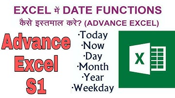 Today, Now, Day, Month, Year, Weekday formula in Excel