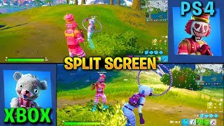 How to play in split screen fortnite easy method, first you need login
your main account, second have go and connect 2nd controlle...