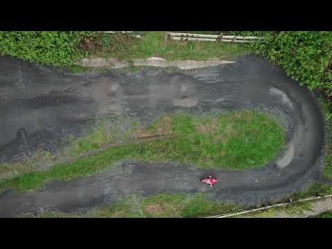 Dougies first jump! Pump track mayhem! #JuniorRacing #ebike  #viral #kids #drone #RDMRacing