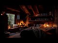 Deep Sleep Rainstorm Ambience | Cozy Bedroom, Thunder, Wind & Fireplace Sounds (No Ads)