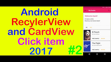 Android Recyclerview and CardView set onClickListener 2017 [Part2]