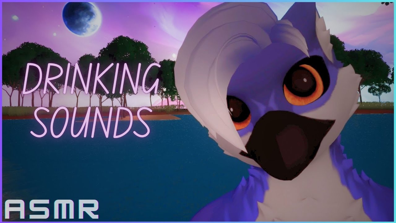 (Furry ASMR) WATER Drinking Sounds🥤 (Slurps and Licks!)