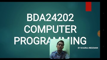 Individual Project Presentation for BDA24202 Computer Programming