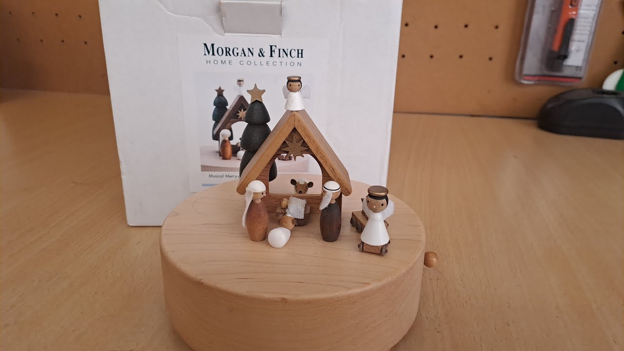 Nativity Scene Music Box repair and look inside - YouTube