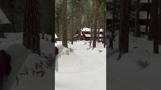 Snow fun in the street at the misty mountain lodge Prescott Arizona Snow fun in the street at the misty mountain lodge Prescott Arizona