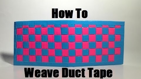 How to Make a Woven Duct Tape Wallet!!