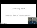 #29 Connecting Ideas: Conjs., Rh- Questions, and Listing in ASL