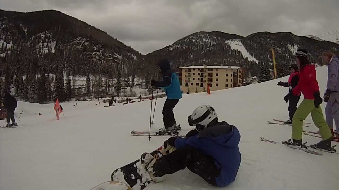 Kayd Learning to Snowboard Taos, New Mexico Rueggli Bunny Slope GoPro