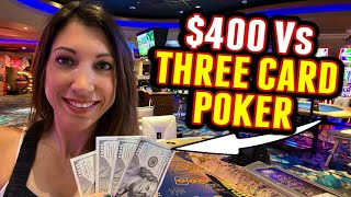 👉 I Gambled $400 on Three Card Poker at Seven Feathers Casino #poker #casino