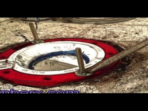 Toilet flange repair pvc trick extra long flange animation