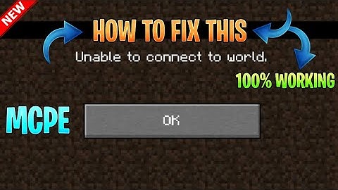 how to fix unable to connect to world minecraft pe | fix unable to connect to world minecraftpe 2023