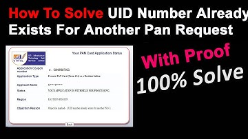uid number alrady exists for another pan | How to solve uid number already exists for another pan