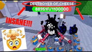 Beating INSANE Mode in CHEESE TD!!! | Roblox