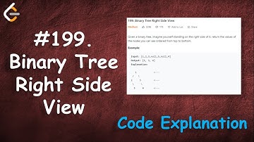 Binary Tree Right Side View | Live Coding with Explanation | Leetcode #199