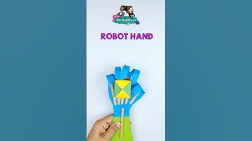Art class meets science lab: craft a robot paper hand! 🤖👋 #shorts #papergirls #robot #papercraft