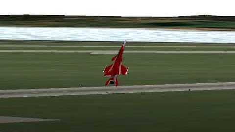 X-Plane F-18 Active Very low High alpha pass.