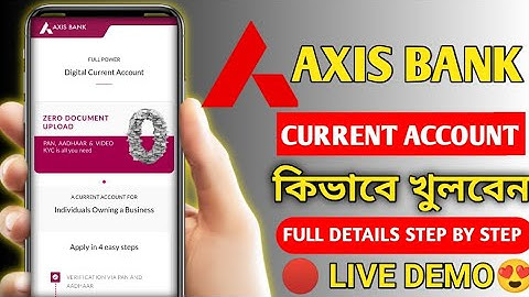 Axis bank current account opening