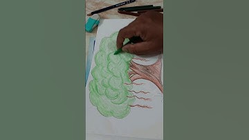 Banyan tree drawing step by step tutorial #banyan tree drawing easy#banyantree#quickdrawing#drawing